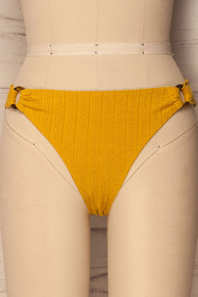 Kalithea Mustard Yellow Textured Bikini Bottom | La Petite Garçonne 2