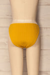 Kalithea Mustard Yellow Textured Bikini Bottom | La Petite Garçonne back view
