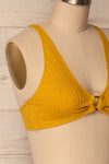 Kalokastro Mustard Yellow Textured Bikini Top | La Petite Garçonne 4
