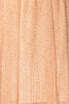 Kaltouma Beige & Orange Floral Midi Skirt fabric | Boutique 1861