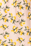 Kamala Pink Lemon Print A-Line Midi Dress | Boutique 1861 fabric