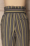 Kammena Green, Navy Blue & Pink Striped Pants | La Petite Garçonne