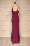 Kamza Purple Fitted Maxi Dress w/ Slit | La petite garçonne back view