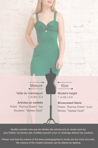 Kamza Green Fitted Maxi Dress w/ Slit | La petite garçonne template