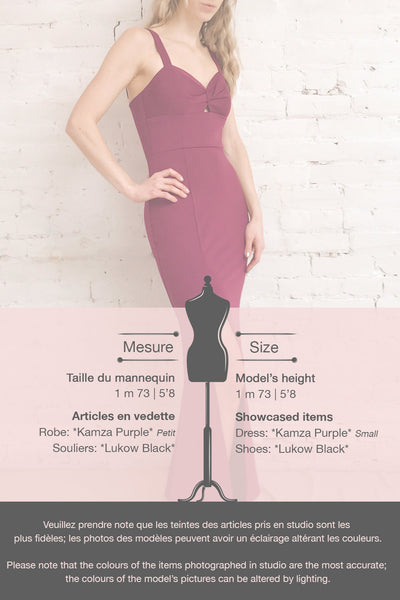 Kamza Purple Fitted Maxi Dress w/ Slit | La petite garçonne template