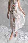 Kaneki | White Embroidered Dress