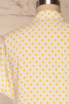 Karaman White & Yellow Polkadot Shirt | La petite garçonne back close up
