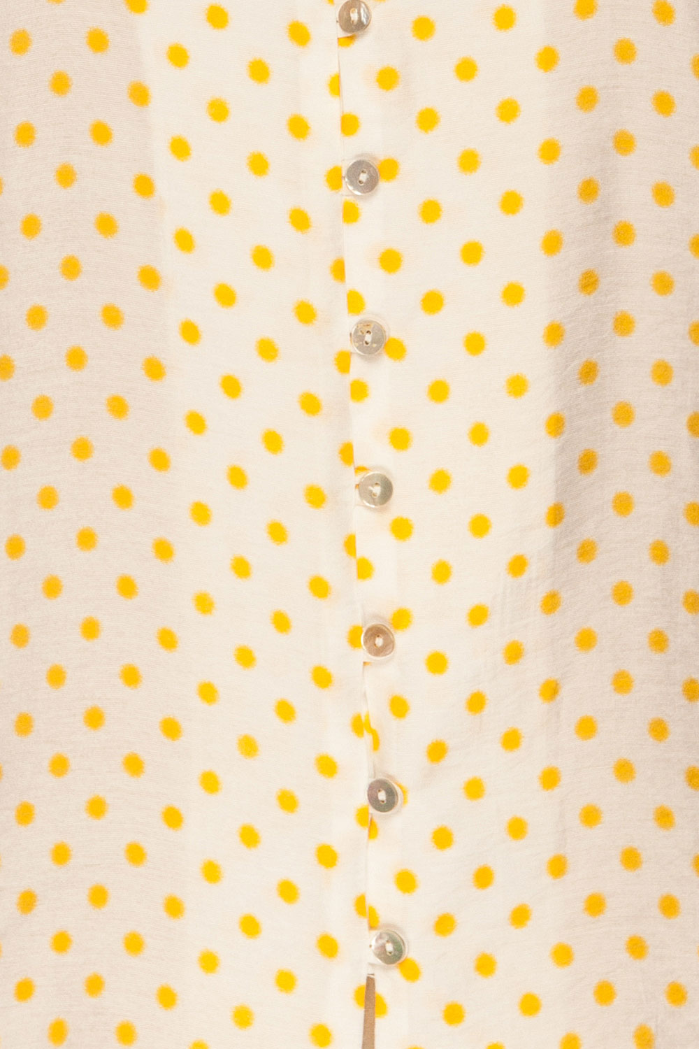 Karaman White & Yellow Polkadot Shirt | La petite garçonne fabric