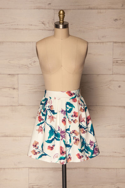 Kariotissa Floral Pleated A-Line Short Skirt | La Petite Garçonne 1