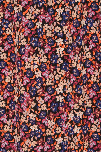 Karpacz Black & Pink Floral Romper | La Petite Garçonne fabric detail