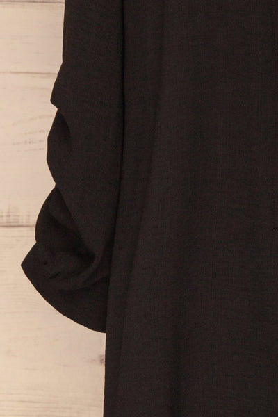 Kasilda Black Shirt | Tunique | La Petite Garçonne sleeve close-up