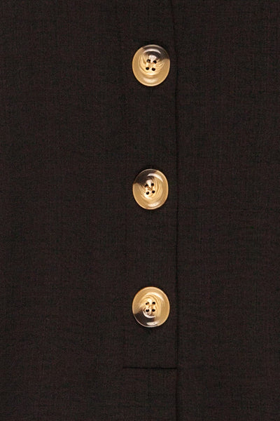 Kasilda Black Shirt | Tunique | La Petite Garçonne fabric detail