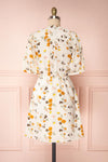 Kassy Beige Floral Patterned Short Dress | Boutique 1861 back view