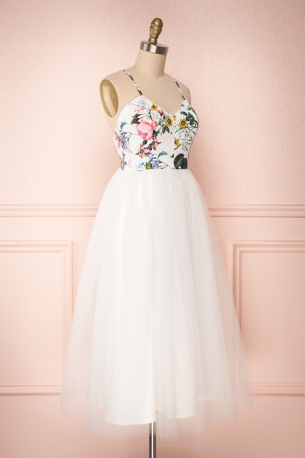 Katalinka White Tulle Floral A-Line Dress | Boutique 1861 2