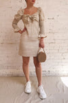 Katarzyna Beige Off-Shoulder Short Dress | Boutique 1861 model look