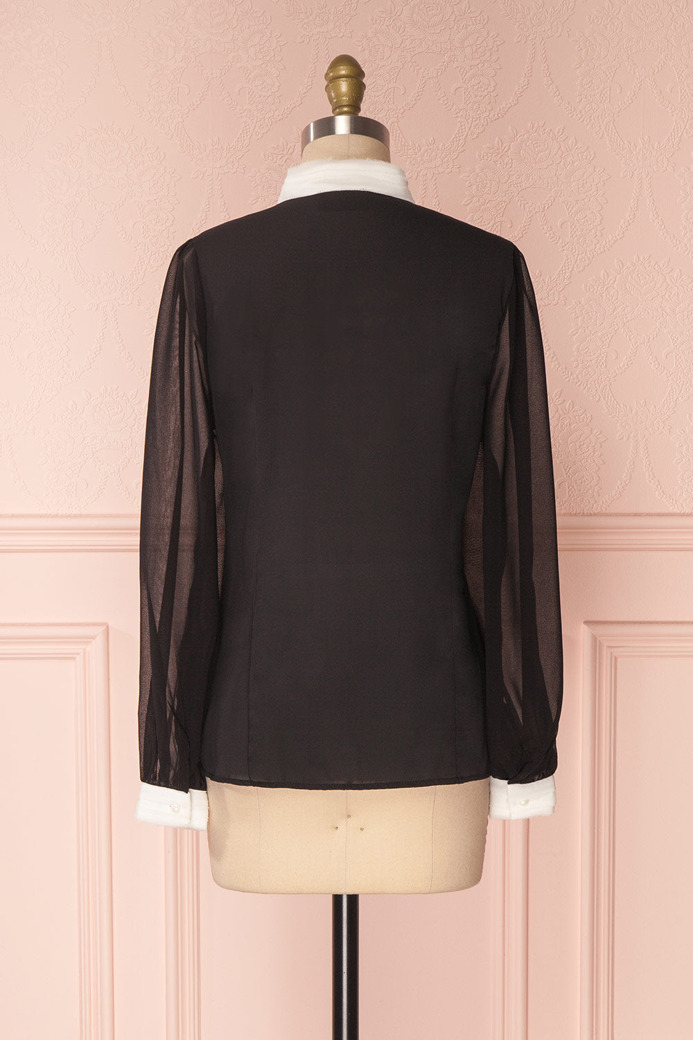 Kathryn Black & White Lace Ruffled Chiffon Blouse | Boutique 1861 11