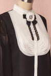 Kathryn Black & White Lace Ruffled Chiffon Blouse | Boutique 1861 10