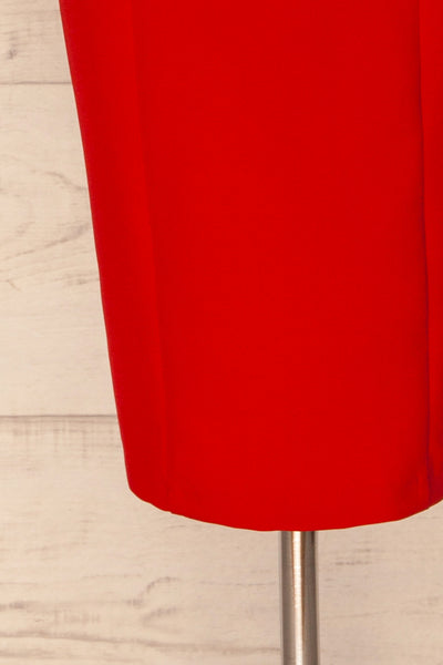 Kavala Red Fitted Midi Dress | La petite garçonne bottom