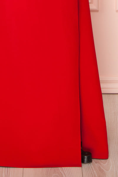 Kavi Red Halter Maxi Dress | La petite garçonne bottom