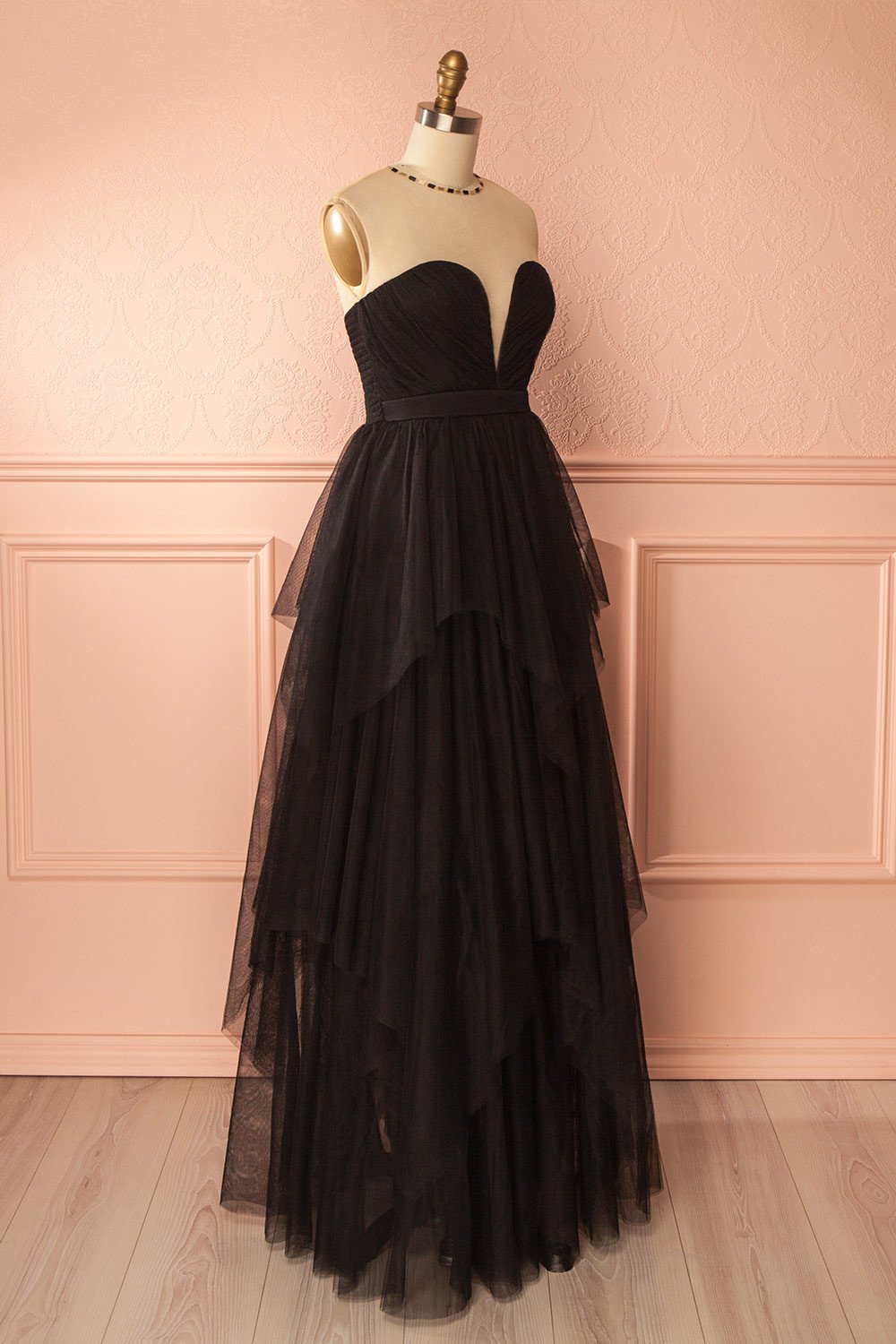 Kaylee Black Layered Tulle Bridesmaid Gown | Boudoir 1861