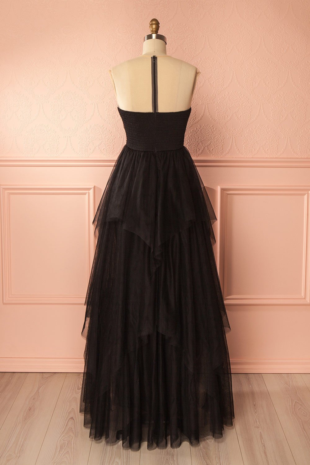 Kaylee Black Layered Tulle Bridesmaid Gown | Boudoir 1861