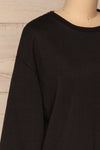 Kazann Black Crew Neck Sweater | La petite garçonne  side close-up
