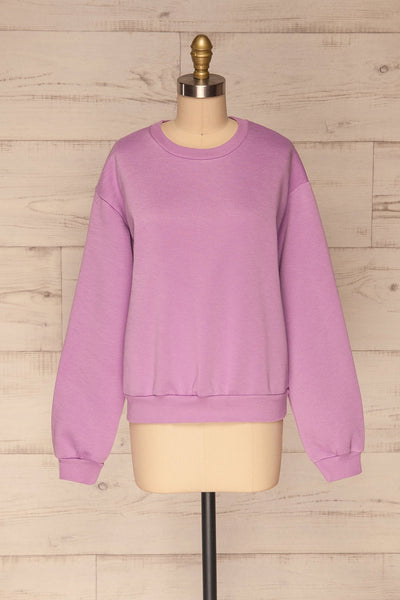 Kazann Purple Crew Neck Sweater | La petite garçonne