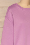 Kazann Purple Crew Neck Sweater | La petite garçonne  side close-up
