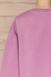 Kazann Purple Crew Neck Sweater | La petite garçonne  back close-up