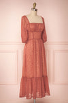 Keaka Pink Midi A-Line Dress with Plumetis | Boutique 1861 3