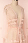 Kealoha Pink Embroidered Polka Dot Mesh Kimono | Boutique 1861 5