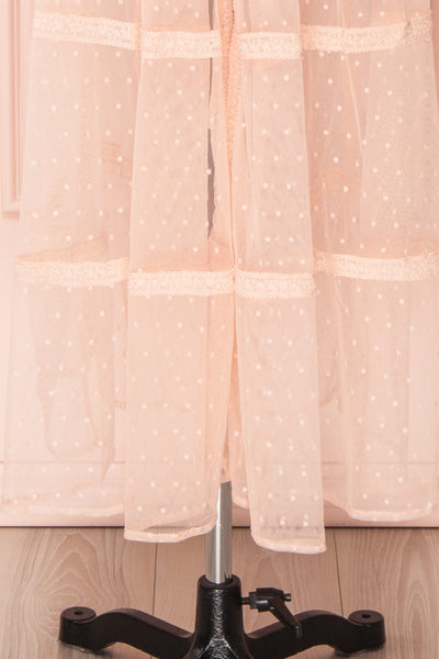 Kealoha Pink Embroidered Polka Dot Mesh Kimono | Boutique 1861 8