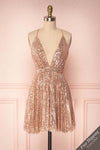 Keawe Rose Gold Sequin A-Line Party Dress | Boutique 1861 1