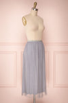 Keelin Gris Grey Glitter Mesh Midi Skirt | Boutique 1861 3