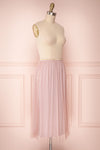 Keelin Rose Pink Glitter Mesh Midi Skirt | Boutique 1861 3