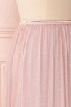 Keelin Rose Pink Glitter Mesh Midi Skirt | Boutique 1861 4