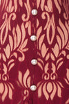 Kehaulani Burgundy Lace Button-Up Cocktail Dress | Boutique 1861 7