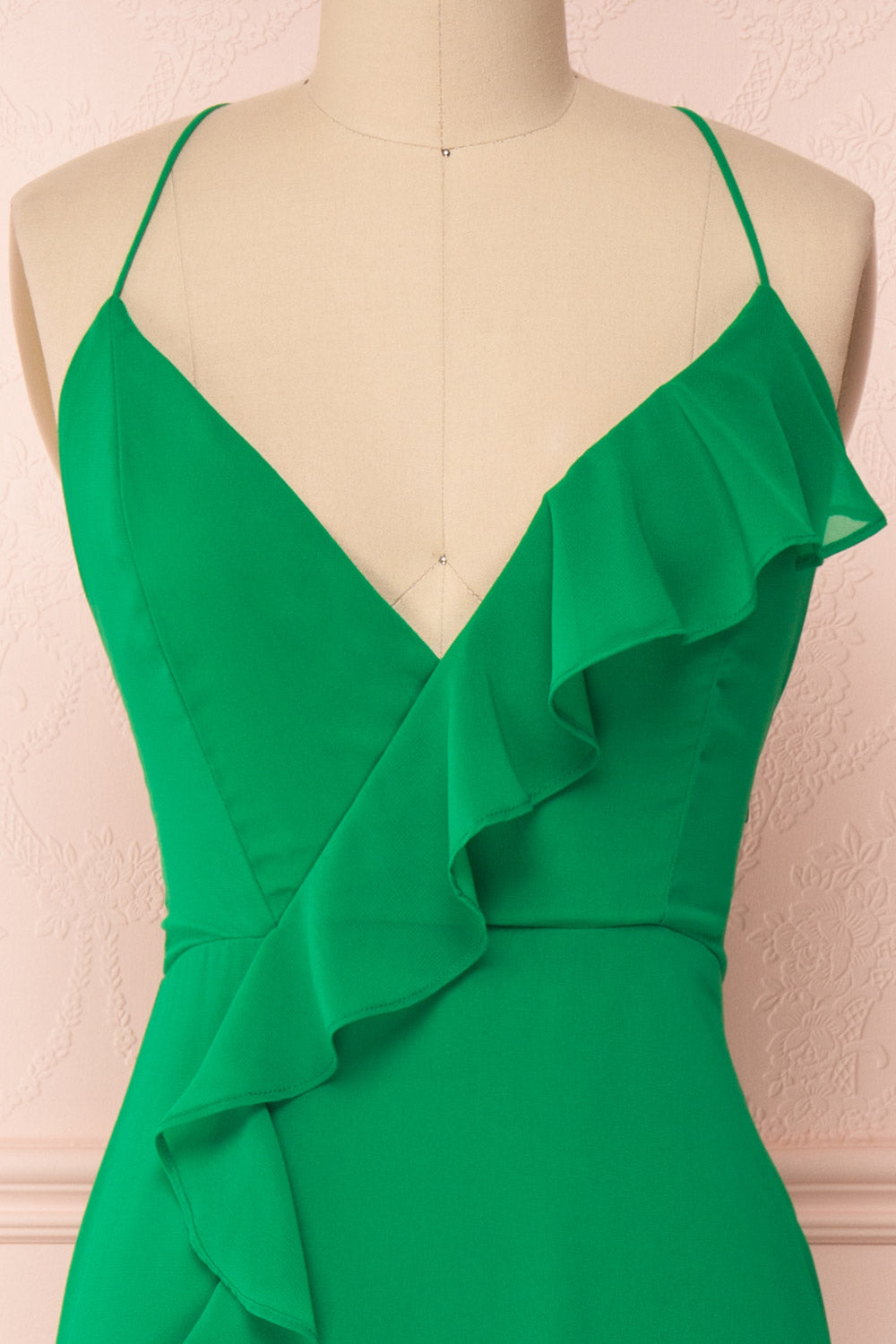 Kekoa Green Chiffon Gown with Ruffles | Boutique 1861 2