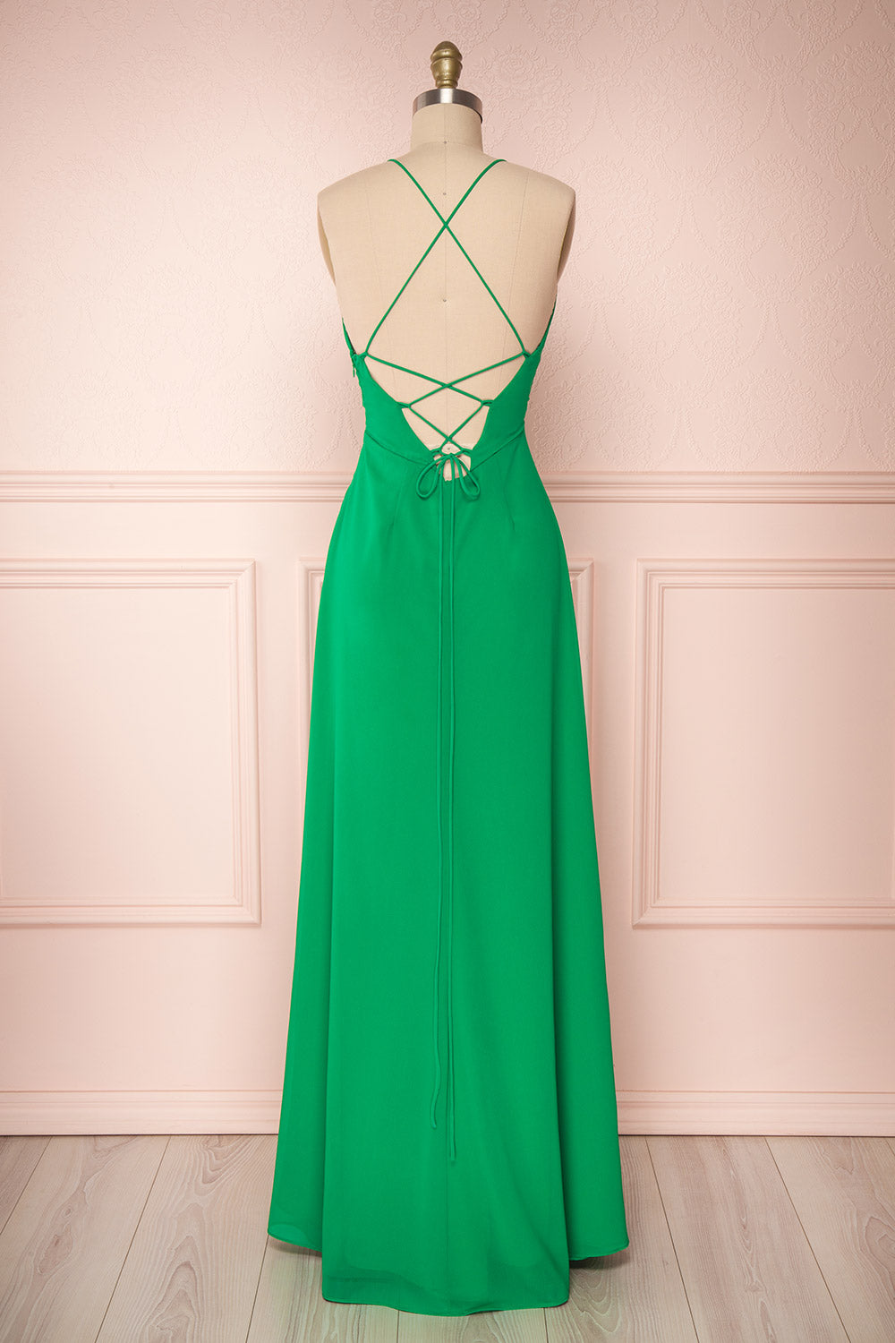 Kekoa Green Chiffon Gown with Ruffles | Boutique 1861 5