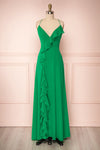 Kekoa Green Chiffon Gown with Ruffles | Boutique 1861