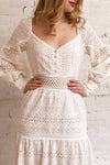 Kementari Openwork Lace Maxi Bridal Dress | Boudoir 1861 on model