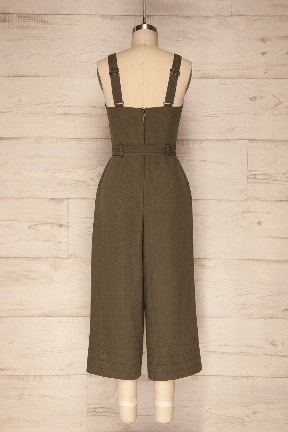 Kenourgio Khaki Wide Leg Jumpsuit | La Petite Garçonne