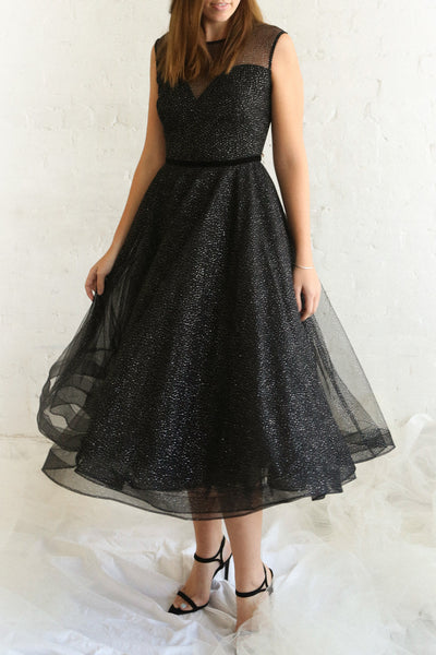Kenyka | Black Glitter Dress