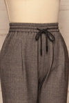 Kerames Cropped Grey Drawstring Pants | La petite garçonne side close up