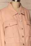 Keratea Pink Cropped Jean Jacket with Pockets | La Petite Garçonne 6
