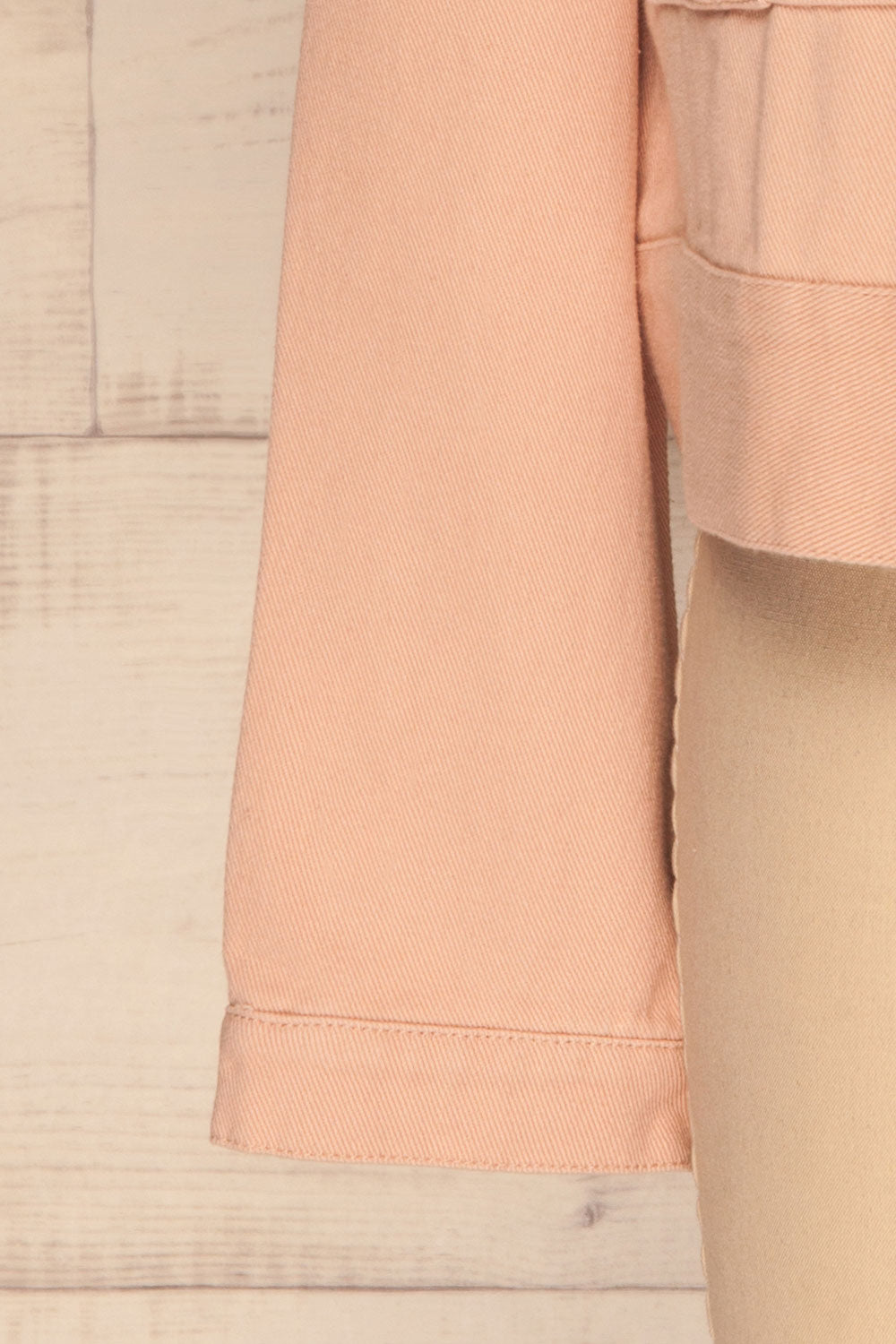 Keratea Pink Cropped Jean Jacket with Pockets | La Petite Garçonne 9