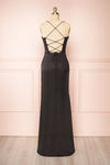 Kesha Black Corset Cowl Neck Maxi Dress | Boutique 1861 back view