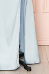 Kesha Blue Corset Cowl Neck Maxi Dress | Boutique 1861 bottom