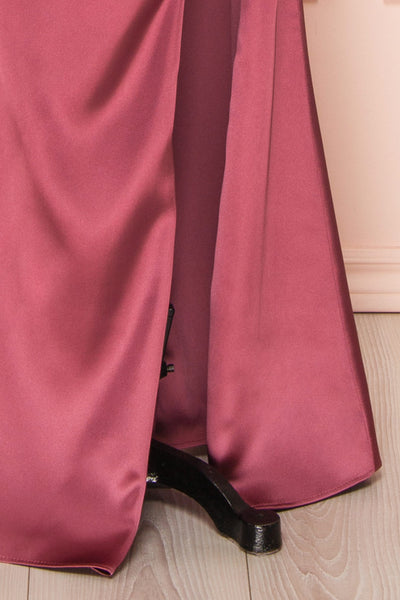 Kesha Mauve Corset Cowl Neck Maxi Dress | Boutique 1861  bottom