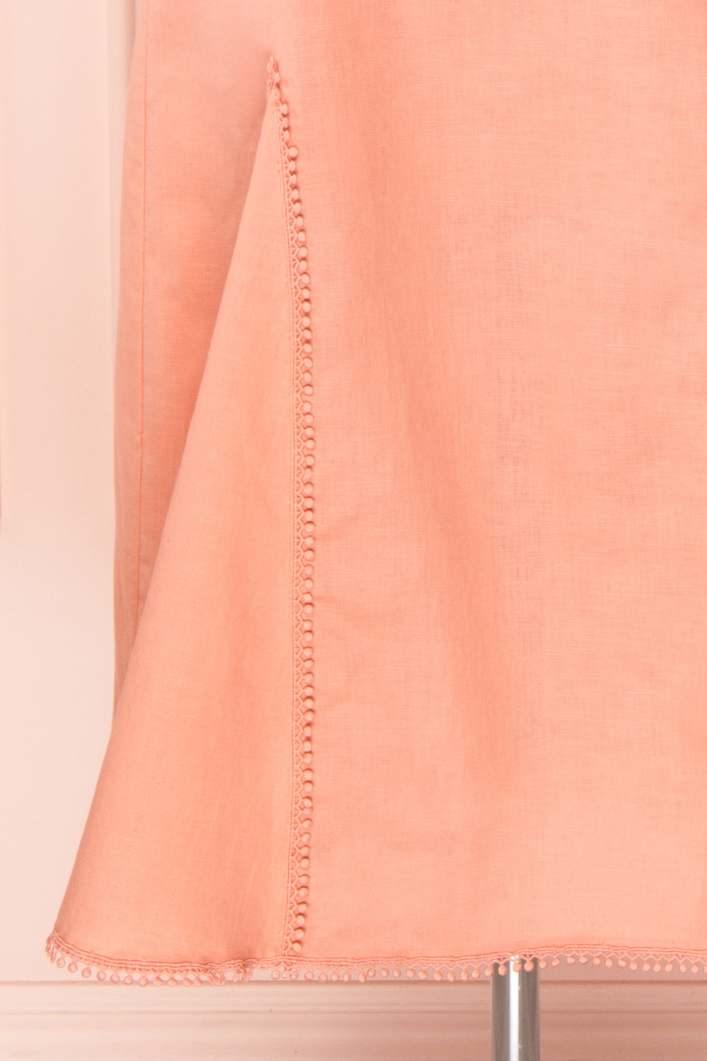 Ketayap Coral Pink Midi Dress w/ Puffy Sleeves | Boutique 1861 skirt